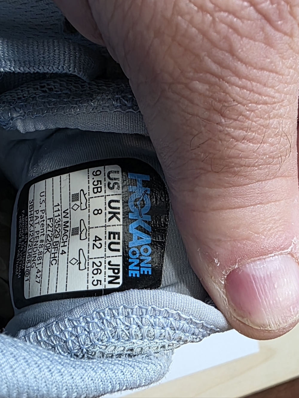 Hoka One One Mach 4 Light Blue Women Athletic Running Shoes W9.5B Original Box - Picture 12 of 14